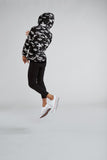 Fish Print Zip Up Hoodie