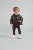 Fish Print Padded Quilted Jacket