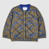 Fish Print Padded Quilted Jacket