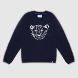Navy Cheetah Adult Sweater