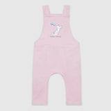 Hare Print Pink Dungarees