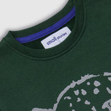 Cheetah Block Green & White Sweater