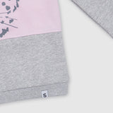 Cheetah Block Grey and Pink Sweater