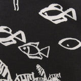 Fish print dungarees