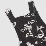 Fish print dungarees