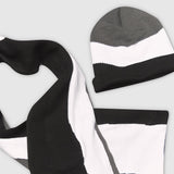 Knitted panel beanie
