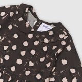 Painted Dot Collar Brown Dress