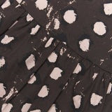 Painted Dot Collar Brown Dress