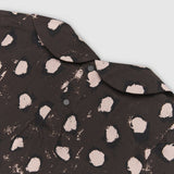 Painted Dot Collar Brown Dress