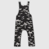 Fish print dungarees