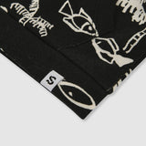 Fish Print Zip Up Hoodie