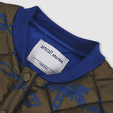 Fish Print Padded Quilted Jacket