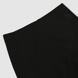 Black Ribbed Cotton Leggings