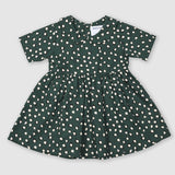 Painted Dot Green Collar Dress
