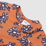 Painted Floral Collar Dress