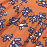 Painted Floral Collar Dress