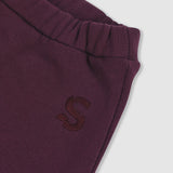 Burgundy Cotton Joggers